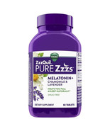 Vicks Pure Zzzs Melatonin Sleep Aid Tablets, 1 mg Tablet, 60 Ct - 06/2023+ - £9.33 GBP
