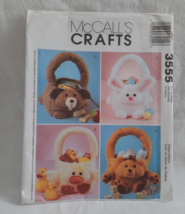 2002 McCall&#39;s Pattern 3555 Stuffed Animal Gift Baskets ~ Dog Duck Dog Bunny - £7.43 GBP