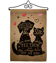 Friends Are Like Stars Garden Flag Set Dog 13 X18.5 Double-Sided House Banner - £22.42 GBP