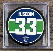 Henrik Sedin #33 Hockey Puck Vancouver Canucks by Mustang - £22.63 GBP