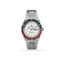 Timex Q Re-issue of 1970&#39;s 38mm Stainless Steel Bracelet Watch White Dial - £142.56 GBP