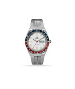 Timex Q Re-issue of 1970&#39;s 38mm Stainless Steel Bracelet Watch White Dial - $245.59 CAD
