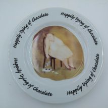 2 Erika Oller House Of Prill Salad Desert Plate Happily Dying Of Chocolate 7.5" image 2