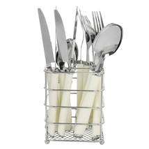 Gibson Everyday Fairfield 16 Piece Flatware Set with Wire Caddy in Egg S... - $983.71 MXN