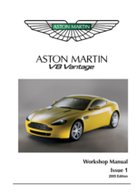 Aston Martin V8 Vantage Workshop Manual A4 Full Colour Issue 1 - 2005 Reprinted - £62.92 GBP