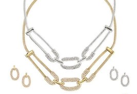 AVON SHINING STARS NECKLACE AND EARRING GIFTSET (GOLDTONE SET ONLY) NEW ... - £17.04 GBP