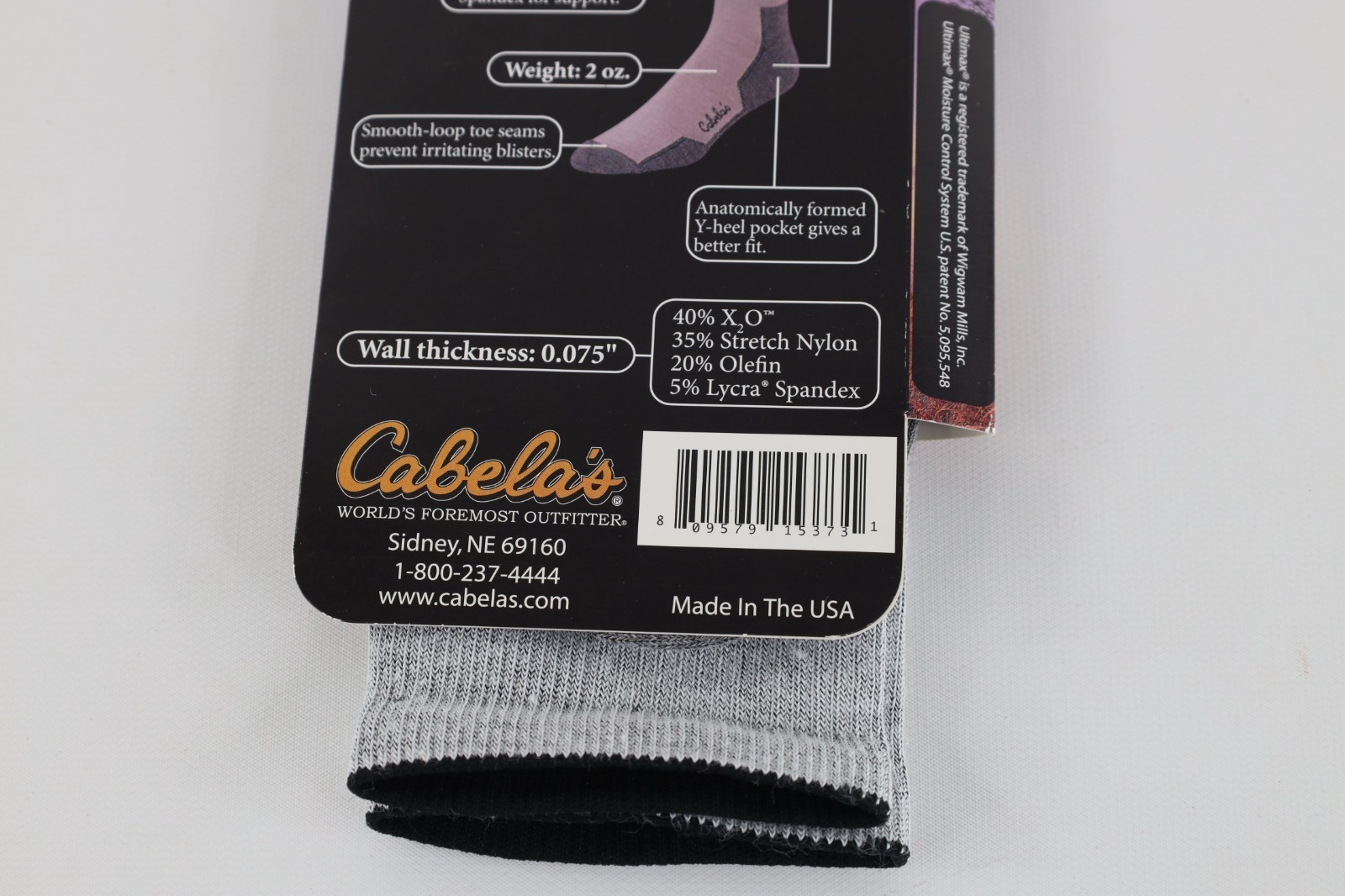 Deadstock Vintage 90s Y2K Cabelas Ultimax Liner Boot Socks Adult Large 9-12 USA Item image 9