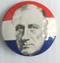 Franklin D. Roosevelt  (1968 Kleenex)  Vintage Pin-Back Button FDR American Flag - £4.32 GBP
