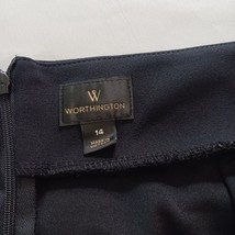 Worthington Back Zipper Women's Black Skirt Size 14 Measured Waist 33 image 3