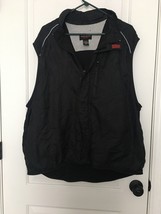 Eddie Bauer Men&#39;s Wind Breaker Vest Zip Up Size XL Black - $43.56