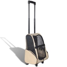 Foldable Multipurpose Pet Trolley Beige - £34.98 GBP