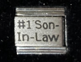 #1 Son - In - Law Wholesale Laser Italian Charm Link 9MM K2016-3 - $12.00