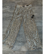 EXPRESS Cropped High Rise Sequin Pants Pockets Womens size Small NWT Swi... - $59.02