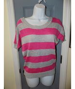 LEI Gray/Rose Pink SS Sweater Size M Women&#39;s NWOT - €20,43 EUR
