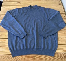 John W Nordstrom Men’s 100% Fine Merino Wool Sweater size 2XL Blue DA - $26.63