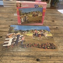 Vintage 1999 Barbie And Friends Jigsaw Horse 100 pc Puzzle Complete Made In USA - $6.79