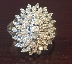 50 Diamond Cluster appr. 1.50 TCW 14K Y/G  - £1,522.05 GBP