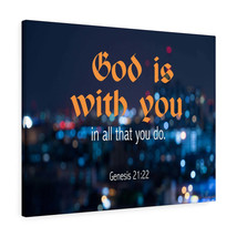   Genesis 21:22 God is With You Bible Verse Canvas Christian Wal - £67.16 GBP+