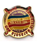1988 Sunshine Meet Sarasota Florida Event Pin Colorful Stripes VTG Souve... - $17.64 CAD