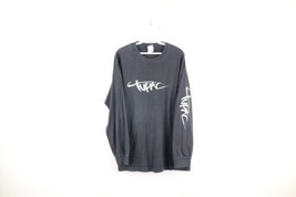 Vtg Men L Faded Spell Out Tupac Shakur 2Pac Double Sided Long Sleeve Rap T-Shirt - £197.80 GBP