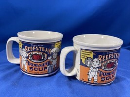 Vintage 1999 Campbell&#39;s Kids Beef Steak Tomato Soup Mugs By Westwood - S... - £12.08 GBP