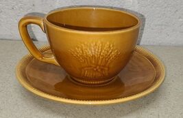Franciscan Wheat Golden Brown Cup and Saucer Set - Tea - Coffee - Made i... - $5.24