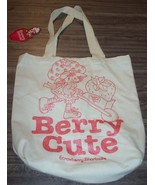 VINTAGE STYLE STRAWBERRY SHORTCAKE BERRY CUTE 15&quot; x 12&quot; FABRIC TOTE BAG NEW - $22.94 CAD