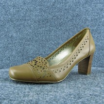 Circa Joan &amp; David Civenera Women Pump Heel Shoes Brown Leather Size 5.5 Medium - £19.46 GBP