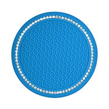 Non-slip Car Water Cup Pad Diamond Rhinestone Rubber Mat for Bottle Holder - £2.94 GBP