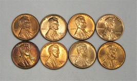 Mixed Lot of 8 Lincoln Cent Wheat Penny Coins All Uncirculated AG88 - $42.48