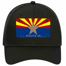 Arizona Flag with Route 66 Novelty Black Mesh License Plate Hat - £23.14 GBP