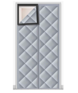 Gray Insulated Cold &amp; Hot Air Magnetic Thermal Insulated Door Curtain 30... - $25.00