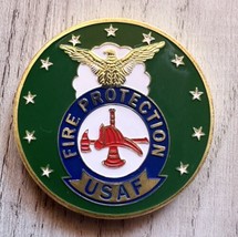 U S Air Force Fire Department Protection Challenge Coin Usaf - £13.32 GBP