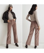 NWT MADEWELL Emmett Wide-Leg Pants in Corduroy 26 TALL Petal Mauve Fall ... - €55,64 EUR