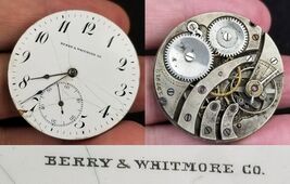 Berry &amp; Whitmore Co. pocket watch movement face hands Washington DC - $34.99