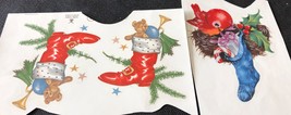 M11 - Ceramic Waterslide Decal - 3 Christmas Stocking &amp; Boot 3.25&quot; - $1.75