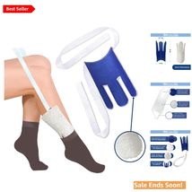 Effortless Sock Aid Device for Seniors with Grip Handles Portable Flexib... - $20.74