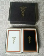 Double Deck of Caduceus Medical Staff Arrco Playing Cards 52 + 2 Jokers each Vtg - £16.23 GBP