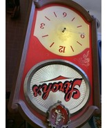 VINTAGE STROH&#39;S ELECTRIC LIGHTED WALL CLOCK - £53.34 GBP