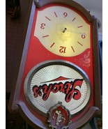 VINTAGE STROH&#39;S ELECTRIC LIGHTED WALL CLOCK - $93.70 CAD