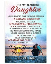 Love Forever Poster Unframe Wall art Print Gift For Daughter From Dad Home Decor - £15.55 GBP