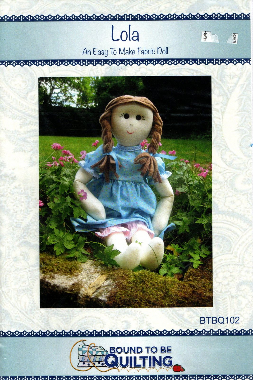 Bound to be Quilting Doll Craft Pattern Lola 21 inch Cloth Doll and Outfit