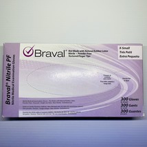 Braval Nitrile Dental Medical Examination Gloves XSmall New 300 Gloves B... - $24.75