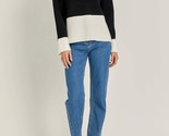 English Factory Mock Neck Colorblock Sweater Black/ivory - $45.00
