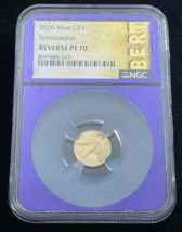 2026 Niue G$1 Spinosaurus Graded by NGC as Reverse PF70 Bert Purple Core - $236.09