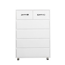 Six Drawer Mdf Side Table White - £122.31 GBP