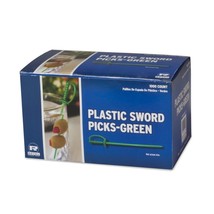Royal Paper 1000/Box Green Plastic Sword 3.25&#39;&#39; Food Picks - £12.60 GBP
