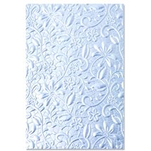Sizzix 3-D Textured Impressions Embossing Folder Lacey by Kath Breen, 665324, Mu - £11.00 GBP