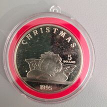 Vintage 1995 Marshall Islands Christmas Holiday Cherub Ornament 5 Dollar... - $9.89