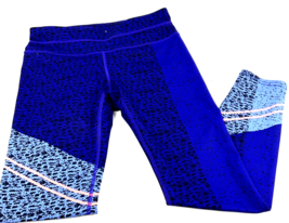 ATHLETA Women&#39;s Size Small Leggings Pockets Yoga Pants Blue Cheetah - £31.64 GBP